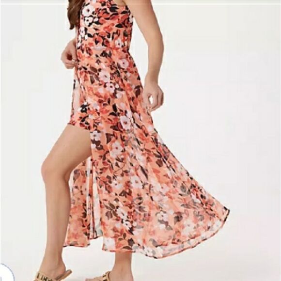 BRAND NEW DU JOUR  MAXI A-LINE SKIRT with ASYMMETRICAL SLIT DRESS - Picture 1 of 13